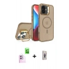 MARSİLYAN™- iPhone 16 Plus Kılıf Akış Form - Siyah Bilvis 3D Cam Ekran Koruyucu + Raze Metal Kamera Lens - PE