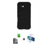 MARSİLYAN™- iPhone 16 Plus Kılıf Atlas Koleksiyonu - Siyah 3D Antistatik Seramik Nano Ekran Koruyucu + Raze Metal Kamera Lens - SH