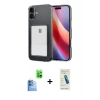 MARSİLYAN™- iPhone 16 Plus Kılıf Doruk Klasik Koleksiyonu - Şeffaf Pasifik Cam Ekran Koruyucu + Raze Metal Kamera Lens - LT