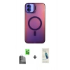 MARSİLYAN™- iPhone 16 Plus Kılıf Doruk Klasik Prime - Şeffaf Pasifik Cam Ekran Koruyucu + Raze Metal Kamera Lens - SH
