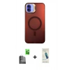 MARSİLYAN™- iPhone 16 Plus Kılıf Doruk Klasik Prime - Şeffaf Pasifik Cam Ekran Koruyucu + Raze Metal Kamera Lens - SH