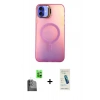 MARSİLYAN™- iPhone 16 Plus Kılıf Doruk Klasik Prime - Şeffaf Pasifik Cam Ekran Koruyucu + Raze Metal Kamera Lens - SH