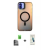 MARSİLYAN™- iPhone 16 Plus Kılıf Doruk Klasik Prime - Şeffaf Pasifik Cam Ekran Koruyucu + Raze Metal Kamera Lens - SH
