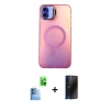 MARSİLYAN™- iPhone 16 Plus Kılıf Doruk Klasik Prime - Siyah 3D Antistatik Hayalet Cam Ekran Koruyucu + Raze Metal Kamera Lens - LT