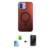 MARSİLYAN™- iPhone 16 Plus Kılıf Doruk Klasik Prime - Siyah 3D Antistatik Hayalet Cam Ekran Koruyucu + Raze Metal Kamera Lens - LT