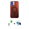 MARSİLYAN™- iPhone 16 Plus Kılıf Doruk Klasik Prime - Siyah 3D Antistatik Seramik Nano Ekran Koruyucu + Raze Metal Kamera Lens - BZ