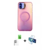 MARSİLYAN™- iPhone 16 Plus Kılıf Doruk Klasik Prime - Siyah 3D Antistatik Seramik Nano Ekran Koruyucu + Raze Metal Kamera Lens - BZ