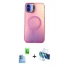 MARSİLYAN™- iPhone 16 Plus Kılıf Doruk Klasik Prime - Siyah 3D Antistatik Seramik Nano Ekran Koruyucu + Raze Metal Kamera Lens - LT
