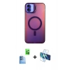 MARSİLYAN™- iPhone 16 Plus Kılıf Doruk Klasik Prime - Siyah 3D Antistatik Seramik Nano Ekran Koruyucu + Raze Metal Kamera Lens - LT