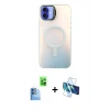 MARSİLYAN™- iPhone 16 Plus Kılıf Doruk Klasik Prime - Siyah 3D Antistatik Seramik Nano Ekran Koruyucu + Raze Metal Kamera Lens - LT