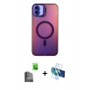 MARSİLYAN™- iPhone 16 Plus Kılıf Doruk Klasik Prime - Siyah 3D Antistatik Seramik Nano Ekran Koruyucu + Raze Metal Kamera Lens - SH