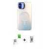 MARSİLYAN™- iPhone 16 Plus Kılıf Doruk Klasik Prime - Siyah Bilvis 3D Cam Ekran Koruyucu + Raze Metal Kamera Lens - BZ