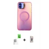 MARSİLYAN™- iPhone 16 Plus Kılıf Doruk Klasik Prime - Siyah Bilvis 3D Cam Ekran Koruyucu + Raze Metal Kamera Lens - BZ