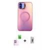 MARSİLYAN™- iPhone 16 Plus Kılıf Doruk Klasik Prime - Siyah Bilvis 3D Cam Ekran Koruyucu + Raze Metal Kamera Lens - PE
