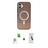 MARSİLYAN™- iPhone 16 Plus Kılıf Eksen Çizgi - Şeffaf Pasifik Cam Ekran Koruyucu + Raze Metal Kamera Lens - BZ