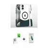 MARSİLYAN™- iPhone 16 Plus Kılıf İz Asil Prime - Şeffaf Pasifik Cam Ekran Koruyucu + Raze Metal Kamera Lens - BZ