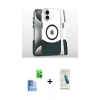 MARSİLYAN™- iPhone 16 Plus Kılıf İz Asil Prime - Şeffaf Pasifik Cam Ekran Koruyucu + Raze Metal Kamera Lens - LT