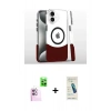 MARSİLYAN™- iPhone 16 Plus Kılıf İz Asil Prime - Şeffaf Pasifik Cam Ekran Koruyucu + Raze Metal Kamera Lens - PE