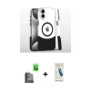 MARSİLYAN™- iPhone 16 Plus Kılıf İz Asil Prime - Şeffaf Pasifik Cam Ekran Koruyucu + Raze Metal Kamera Lens - SH