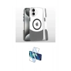 MARSİLYAN™- iPhone 16 Plus Kılıf İz Asil Prime - Siyah 3D Antistatik Cam Ekran Koruyucu