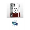 MARSİLYAN™- iPhone 16 Plus Kılıf İz Asil Prime - Siyah 3D Antistatik Cam Ekran Koruyucu