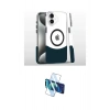 MARSİLYAN™- iPhone 16 Plus Kılıf İz Asil Prime - Siyah 3D Antistatik Cam Ekran Koruyucu