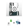 MARSİLYAN™- iPhone 16 Plus Kılıf İz Asil Prime - Siyah 3D Antistatik Cam Ekran Koruyucu + Raze Metal Kamera Lens - BZ