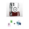 MARSİLYAN™- iPhone 16 Plus Kılıf İz Asil Prime - Siyah 3D Antistatik Cam Ekran Koruyucu + Raze Metal Kamera Lens - PE