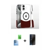 MARSİLYAN™- iPhone 16 Plus Kılıf İz Asil Prime - Siyah 3D Antistatik Hayalet Cam Ekran Koruyucu + Raze Metal Kamera Lens - LT