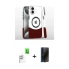 MARSİLYAN™- iPhone 16 Plus Kılıf İz Asil Prime - Siyah 3D Antistatik Hayalet Cam Ekran Koruyucu + Raze Metal Kamera Lens - BZ