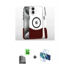 MARSİLYAN™- iPhone 16 Plus Kılıf İz Asil Prime - Siyah 3D Antistatik Seramik Nano Ekran Koruyucu + Raze Metal Kamera Lens - SH