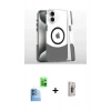 MARSİLYAN™- iPhone 16 Plus Kılıf İz Asil Prime - Siyah Bilvis 3D Cam Ekran Koruyucu + Raze Metal Kamera Lens - LT