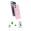MARSİLYAN™- iPhone 16 Plus Kılıf İz Işık Koleksiyonu - Şeffaf Pasifik Cam Ekran Koruyucu + Raze Metal Kamera Lens - BZ