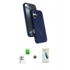 MARSİLYAN™- iPhone 16 Plus Kılıf İz Işık Koleksiyonu - Şeffaf Pasifik Cam Ekran Koruyucu + Raze Metal Kamera Lens - BZ