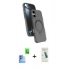 MARSİLYAN™- iPhone 16 Plus Kılıf İz Işık Koleksiyonu - Şeffaf Pasifik Cam Ekran Koruyucu + Raze Metal Kamera Lens - LT