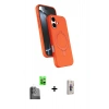 MARSİLYAN™- iPhone 16 Plus Kılıf İz Işık Koleksiyonu - Siyah Bilvis 3D Cam Ekran Koruyucu + Siyah Raze Metal Kamera Lens