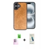 MARSİLYAN™- iPhone 16 Plus Kılıf Kıvılcım Işık Serisi - Şeffaf Pasifik Cam Ekran Koruyucu + Raze Metal Kamera Lens - PE