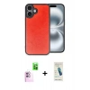 MARSİLYAN™- iPhone 16 Plus Kılıf Kıvılcım Işık Serisi - Şeffaf Pasifik Cam Ekran Koruyucu + Raze Metal Kamera Lens - PE