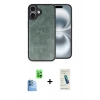 MARSİLYAN™- iPhone 16 Plus Kılıf Kıvılcım Işık Serisi - Şeffaf Pasifik Cam Ekran Koruyucu + Raze Metal Kamera Lens - LT