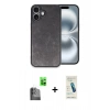 MARSİLYAN™- iPhone 16 Plus Kılıf Kıvılcım Işık Serisi - Şeffaf Pasifik Cam Ekran Koruyucu + Raze Metal Kamera Lens - SH