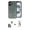 MARSİLYAN™- iPhone 16 Plus Kılıf Kıvılcım Işık Serisi - Şeffaf Pasifik Cam Ekran Koruyucu + Raze Metal Kamera Lens - SH