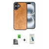 MARSİLYAN™- iPhone 16 Plus Kılıf Kıvılcım Işık Serisi - Şeffaf Pasifik Cam Ekran Koruyucu + Raze Metal Kamera Lens - SH