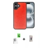 MARSİLYAN™- iPhone 16 Plus Kılıf Kıvılcım Işık Serisi - Siyah Bilvis 3D Cam Ekran Koruyucu + Raze Metal Kamera Lens - BZ