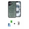 MARSİLYAN™- iPhone 16 Plus Kılıf Kıvılcım Işık Serisi - Siyah Bilvis 3D Cam Ekran Koruyucu + Raze Metal Kamera Lens - LT