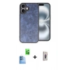 MARSİLYAN™- iPhone 16 Plus Kılıf Kıvılcım Işık Serisi - Siyah Bilvis 3D Cam Ekran Koruyucu + Raze Metal Kamera Lens - LT