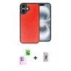 MARSİLYAN™- iPhone 16 Plus Kılıf Kıvılcım Işık Serisi - Siyah Bilvis 3D Cam Ekran Koruyucu + Raze Metal Kamera Lens - PE