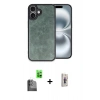 MARSİLYAN™- iPhone 16 Plus Kılıf Kıvılcım Işık Serisi - Siyah Bilvis 3D Cam Ekran Koruyucu + Raze Metal Kamera Lens - SH