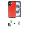 MARSİLYAN™- iPhone 16 Plus Kılıf Kıvılcım Işık Serisi - Siyah Bilvis 3D Cam Ekran Koruyucu + Raze Metal Kamera Lens - SH