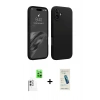 MARSİLYAN™- iPhone 16 Plus Kılıf Kozmos Yansıma Özel Seri - Şeffaf Pasifik Cam Ekran Koruyucu + Beyaz Raze Metal Kamera Lens