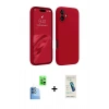 MARSİLYAN™- iPhone 16 Plus Kılıf Kozmos Yansıma Özel Seri - Şeffaf Pasifik Cam Ekran Koruyucu + Lacivert Raze Metal Kamera Lens